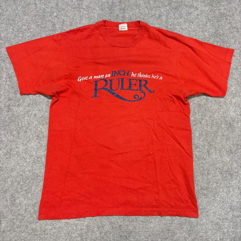 Vintage Virginia Slims Fruit of the Loom T Shirt Red Single Stitch Mens Large